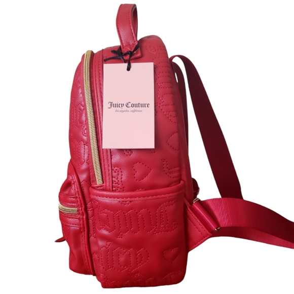 NWT Juicy By Juicy Couture Crowd Pleaser So Cute Crimson Red ♥ Backpack . - Picture 3 of 17